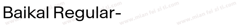 Baikal Regular字体转换